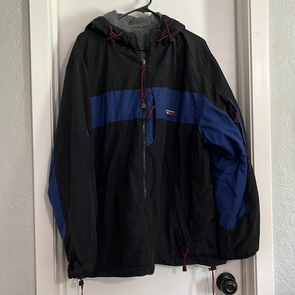 Athletic Works All Weather Terrain reversible black and royal jacket - Picture 1 of 12